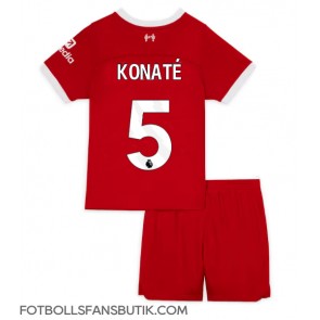 Liverpool Ibrahima Konate #5 Replika Hemmatröja Barn 2023-24 Kortärmad (+ Korta byxor)